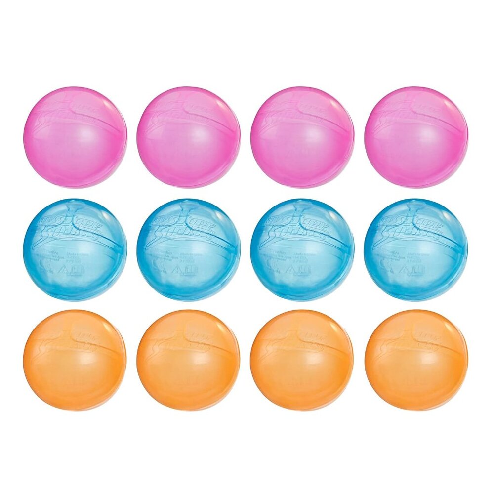NEW Nerf Super Soaker Hydro Balls Party 12 Pack Reusable Water Balloons Ball Toy